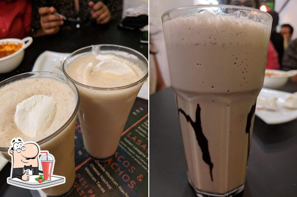 Enjoy a beverage at Red Door Cafe