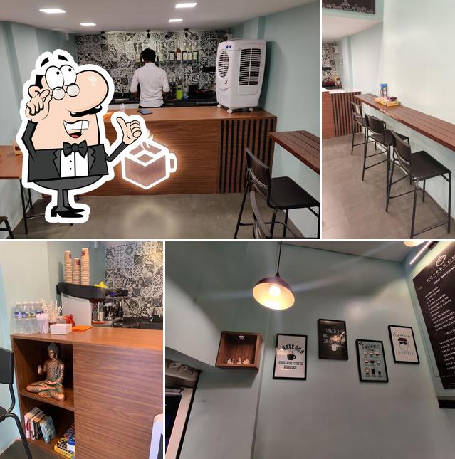 The interior of Coffee Cube