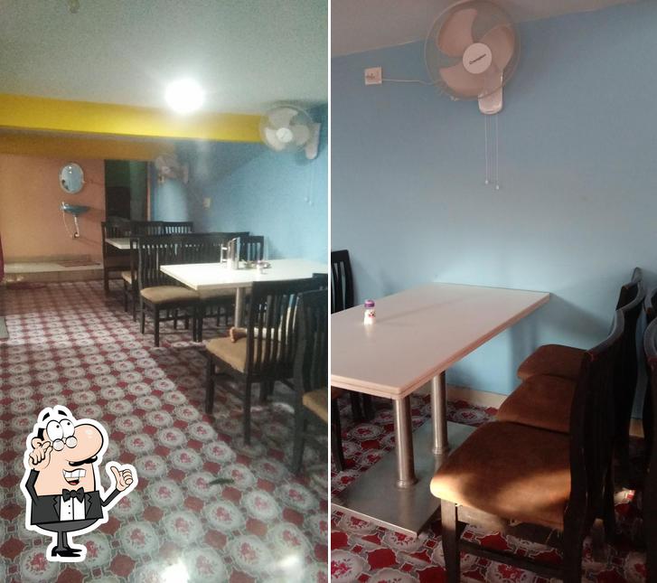 The interior of Veena Balaji Meals hotel veg