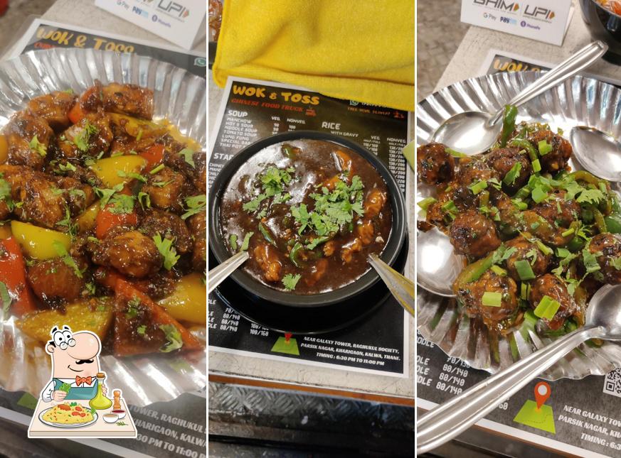 Food at WOK AND TOSS
