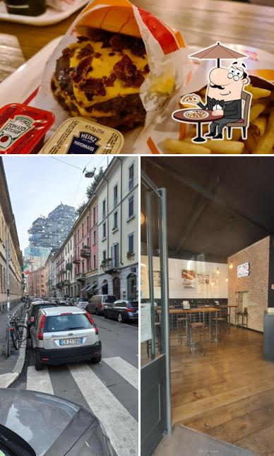 La foto della esterno e cibo di Burgez