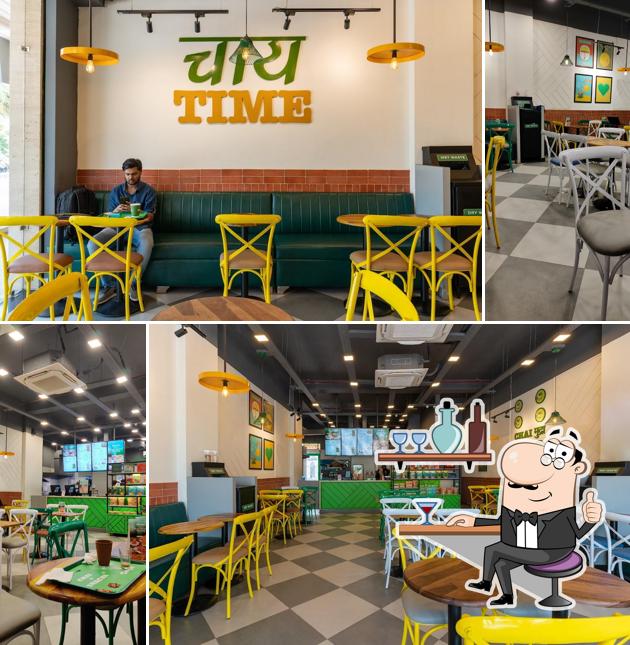 The interior of Chaayos Cafe Omaxe Faridabad