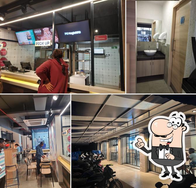 The interior of Domino's Pizza Sambhaji Nagar, Pune