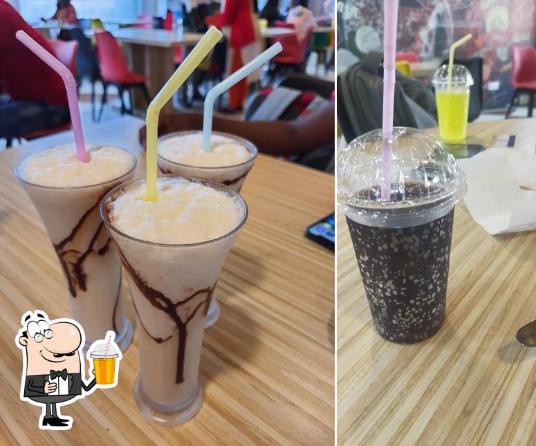 Enjoy a beverage at Food Junction