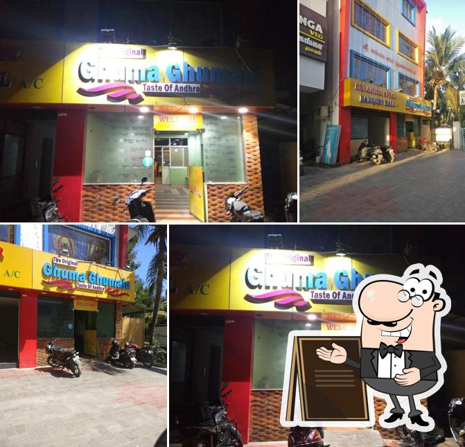 The exterior of Ghumaghumalu Andhra Restaurant