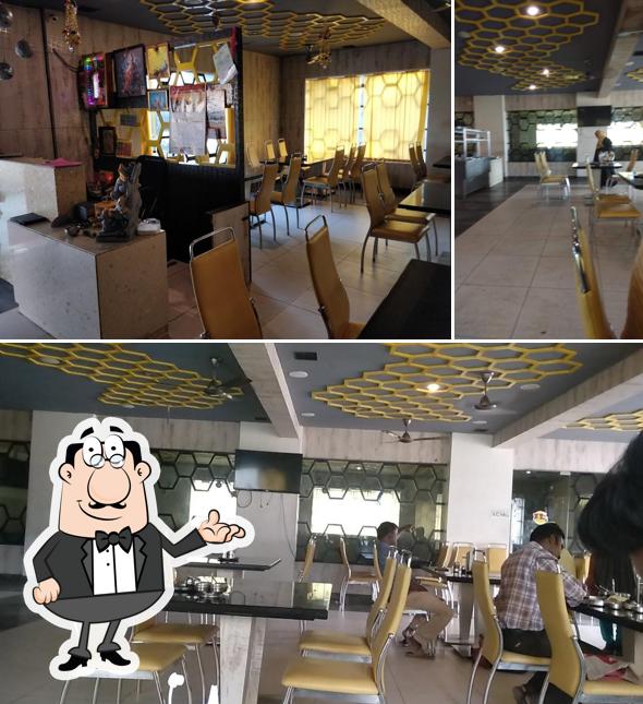 The interior of N2N Archanas Vegetarian Restaurant