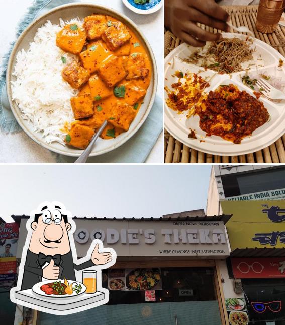 The photo of food and exterior at Foodie's Theka
