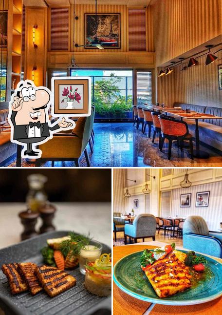 This is the photo showing interior and food at Pavilion - The Residency Towers