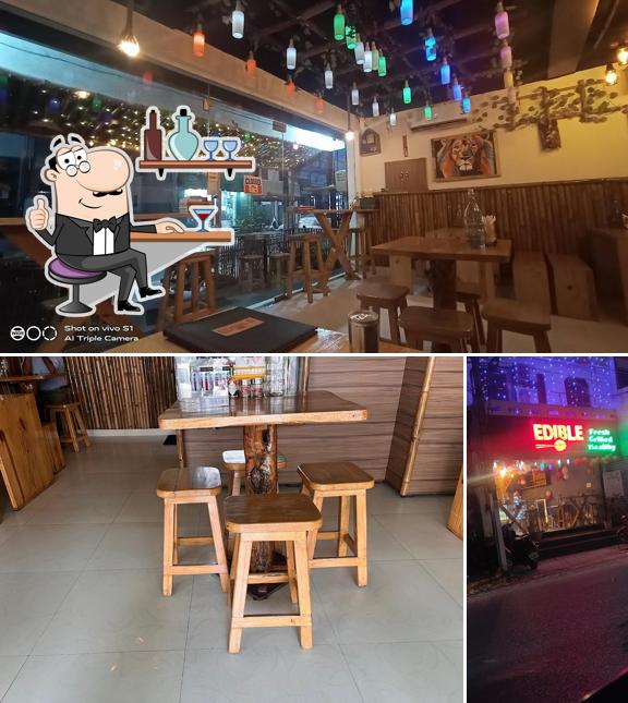 Take a seat at one of the tables at Thecafedible