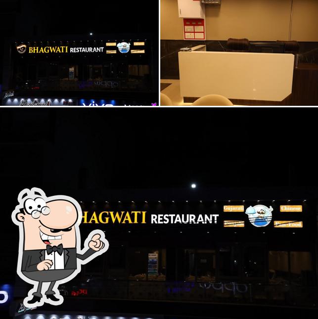 Among various things one can find exterior and interior at Bhagwati Restaurant