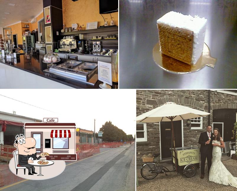 Il Gelato di Stefano si caratterizza per la esterno e cibo