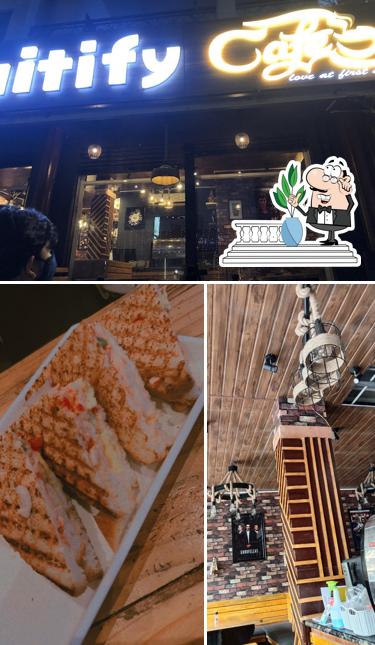 This is the picture showing exterior and interior at Fruitify Café