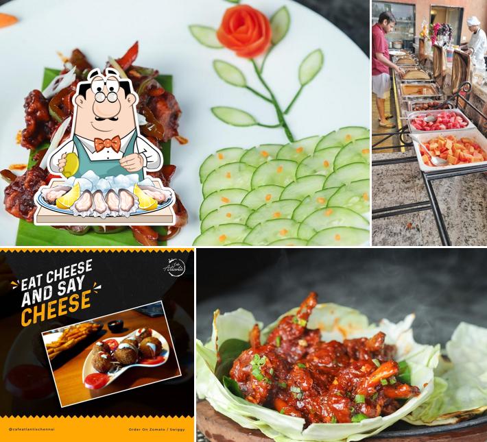 Get seafood at Cafe Atlantis