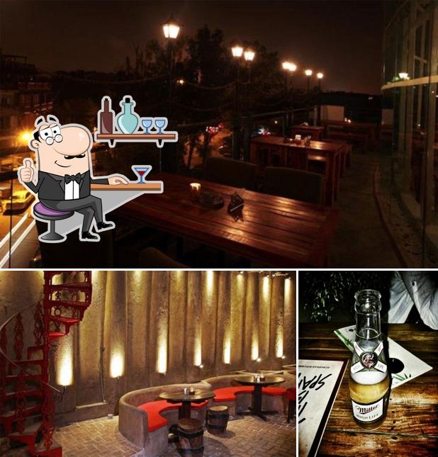 Among different things one can find interior and beer at Fat Ninja
