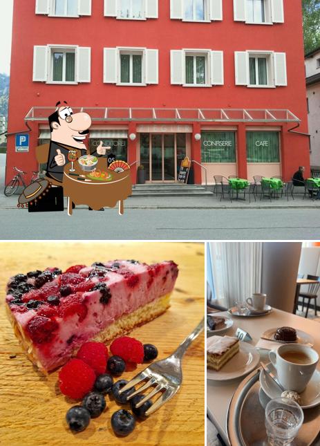 Bäckerei Gwerder, Filiale Landquart si caratterizza per la cibo e interni
