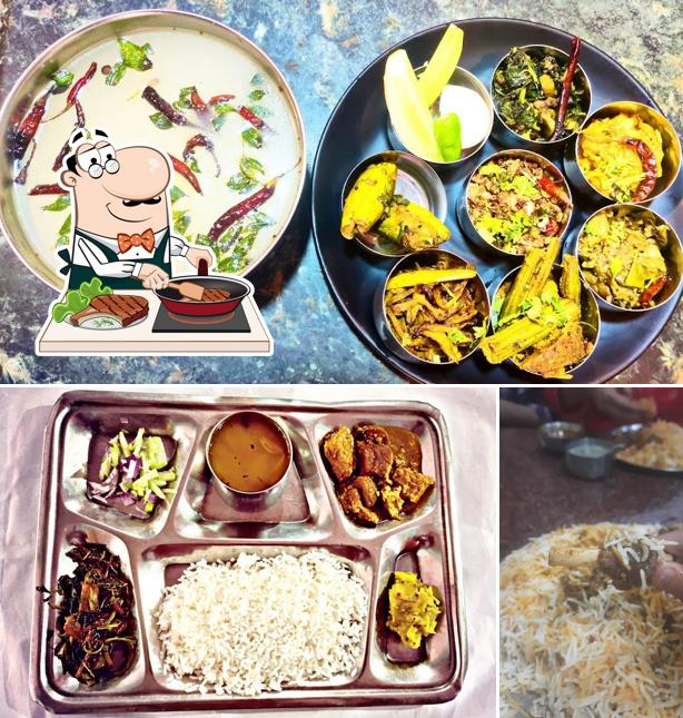 Order meat dishes at MAA SANTOSHI RESTAURANT & CAFE