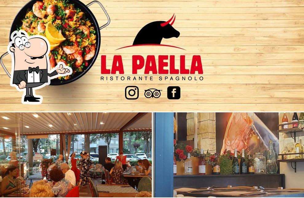 Guarda la foto che mostra la interni e cibo di La Paella