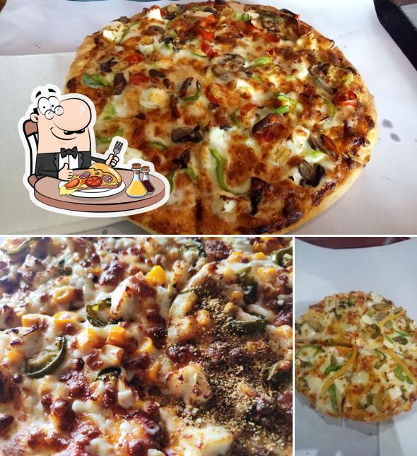 Pick pizza at Pizzeria Hut