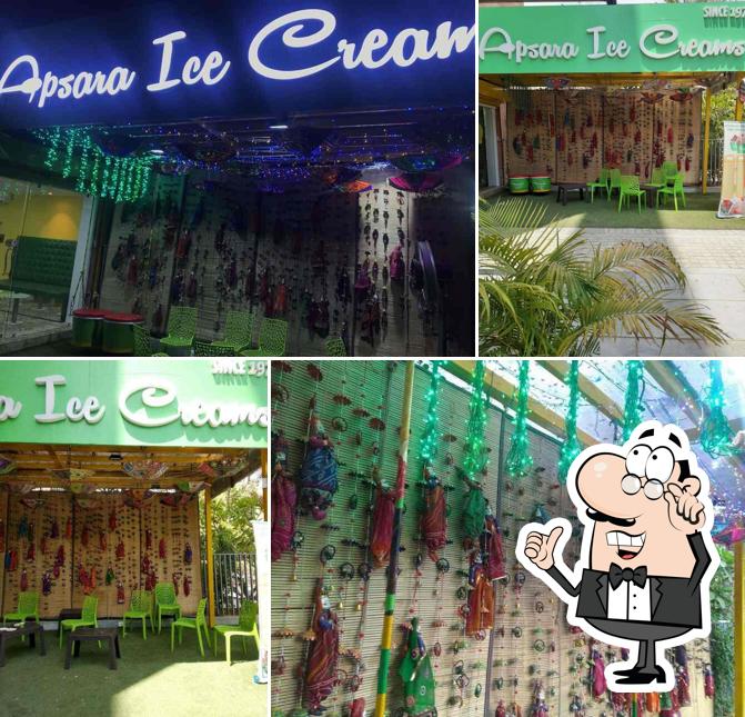 Take a seat at one of the tables at Apsara Ice Creams