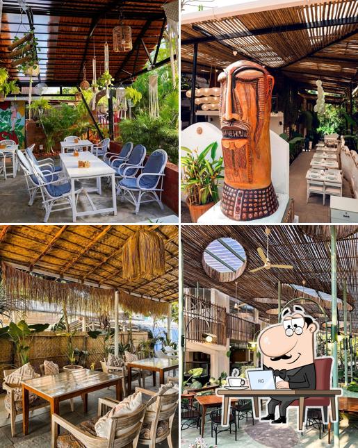 The interior of कॅफे गोवा