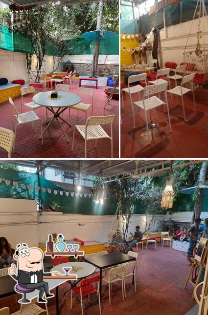The interior of CAFE MHUZO GOA