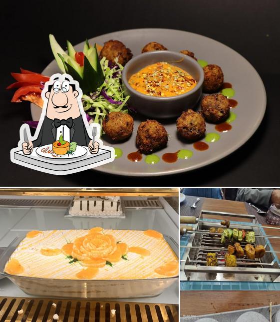 Food at Grill kitchen Ultimate BBQ Science City (100% Veg)