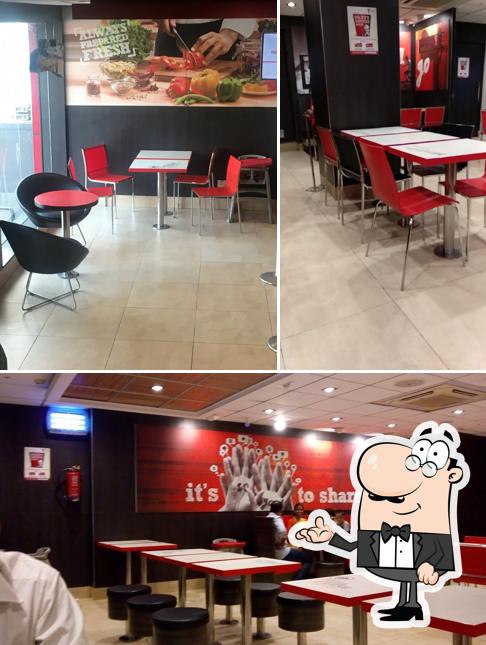 The interior of KFC