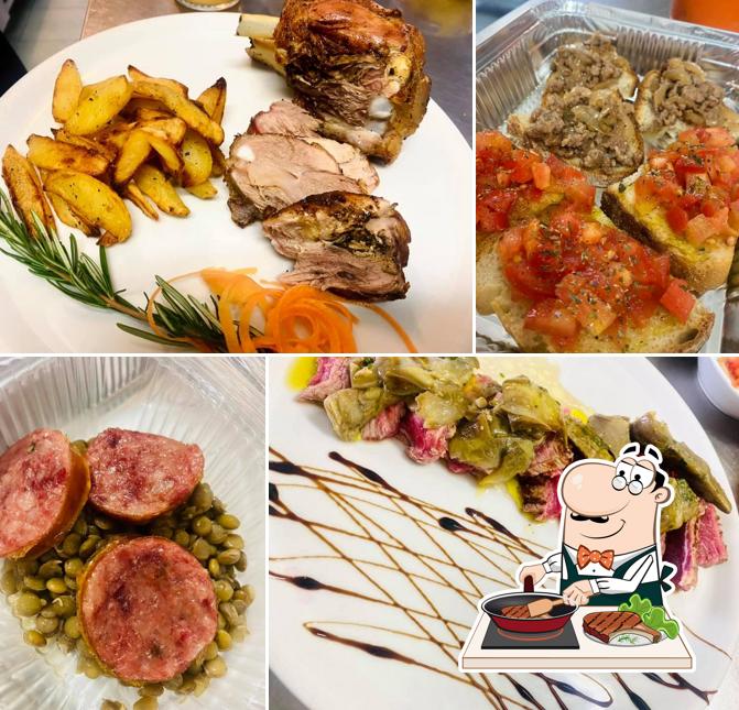 Ordina i un pasto a base di carne a Raffaello