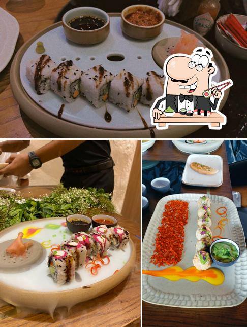 Try out various sushi options