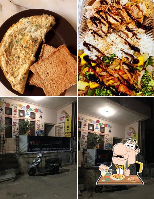The picture of food and exterior at Diet Kitchen