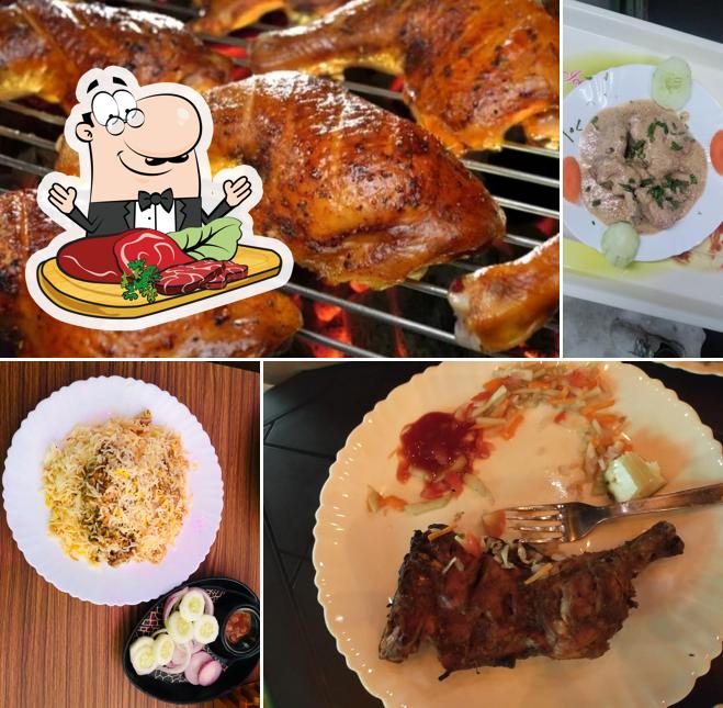 Get meat dishes at HAJI BIRIYANI