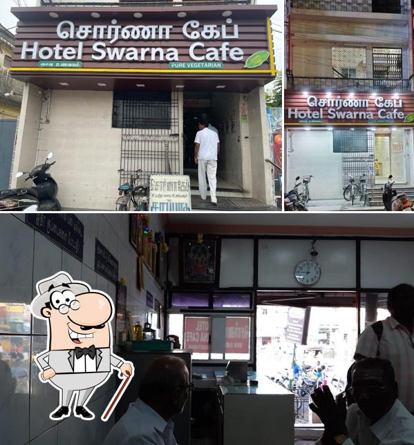 The exterior of Hotel Swarna Cafe