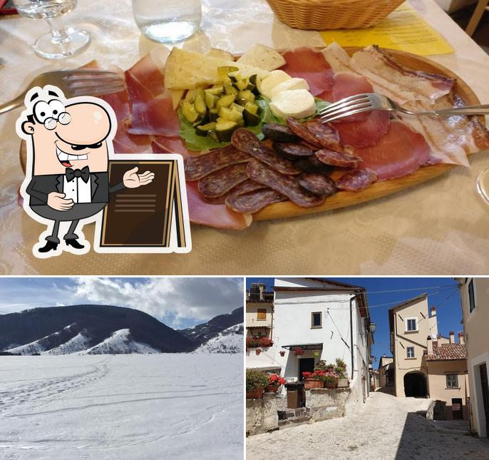 Tra le varie cose da Trattoria abruzzese si possono trovare la esterno e cibo