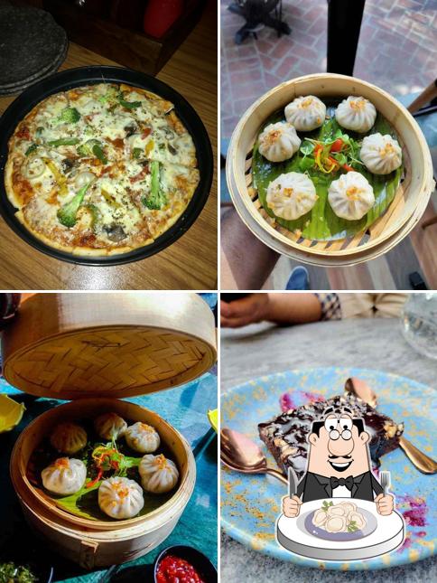 Dumplings at Unplugged Courtyard Cafe & Brewery