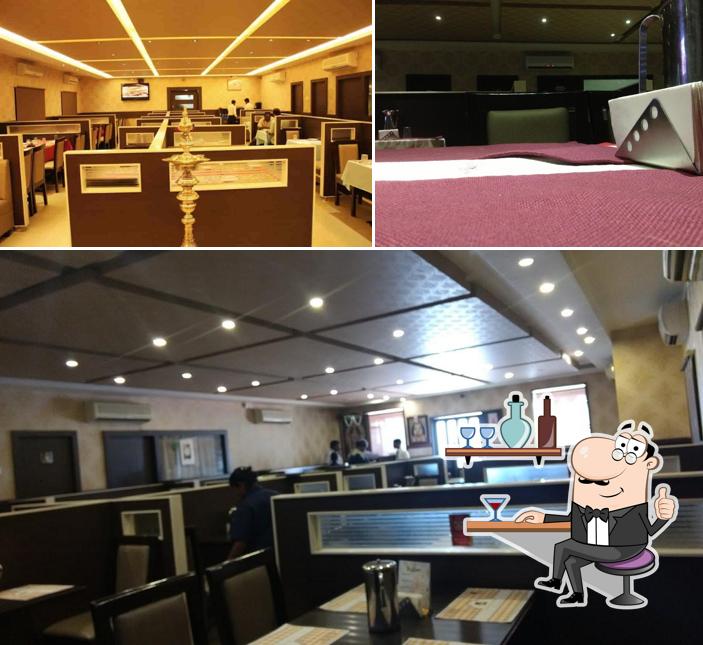 The interior of Vels Restaurant