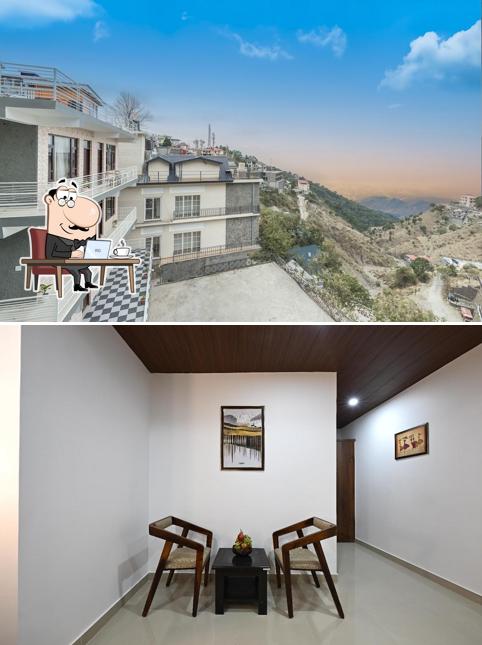 Take a seat at one of the tables at Sunset Vibes by Western Stays , Mashobra Kasauli