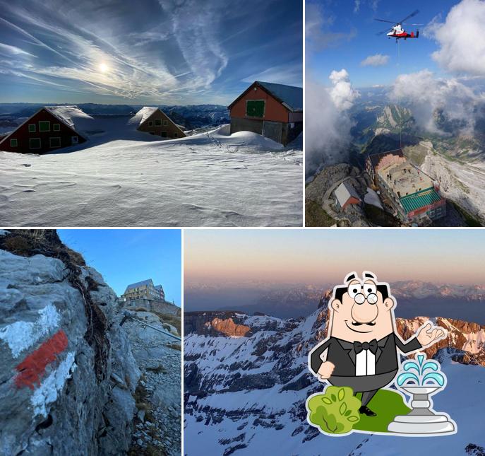 Gli esterni costituiscono una caratteristica importante di Berggasthaus Alter Säntis