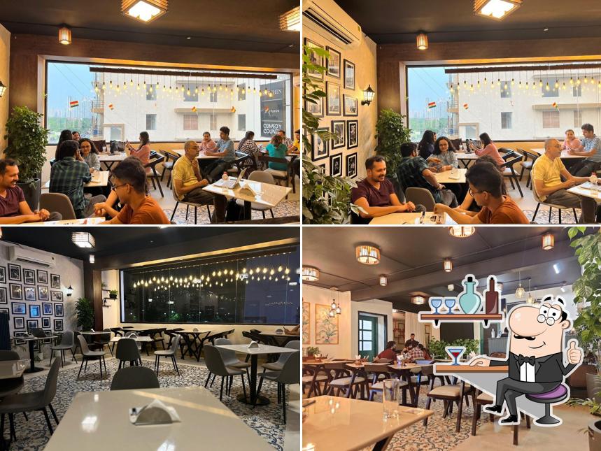 Take a seat at one of the tables at Hitchin Bistro