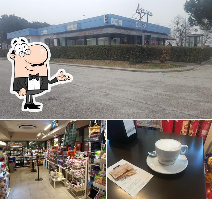Dai un’occhiata alla immagine che mostra la interni e esterno di Autogrill Postumia Nord