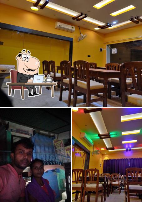 The picture of interior and bar counter at Mahamaya Restaurant & sweet plaza