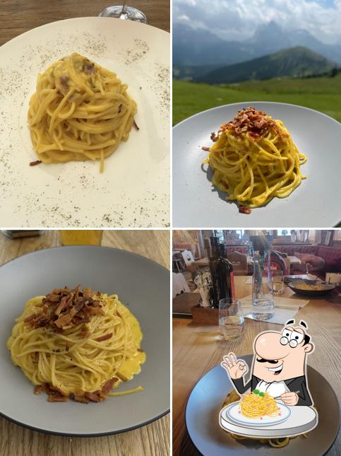 Spaghetti alla carbonara al Baita Sofie Hütte