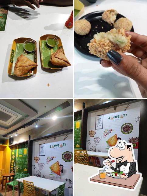 The image of food and interior at Samosazz