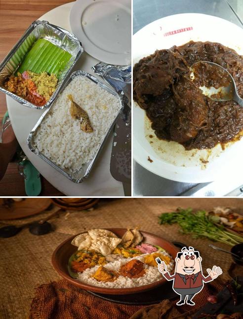 The picture of food and interior at The Shap Family Restaurant