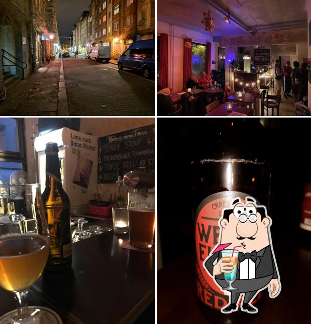 Parmi les différentes choses de la boire et la extérieur, une personne peut trouver sur Goldhopfen - Craft Beer Bar Leipzig