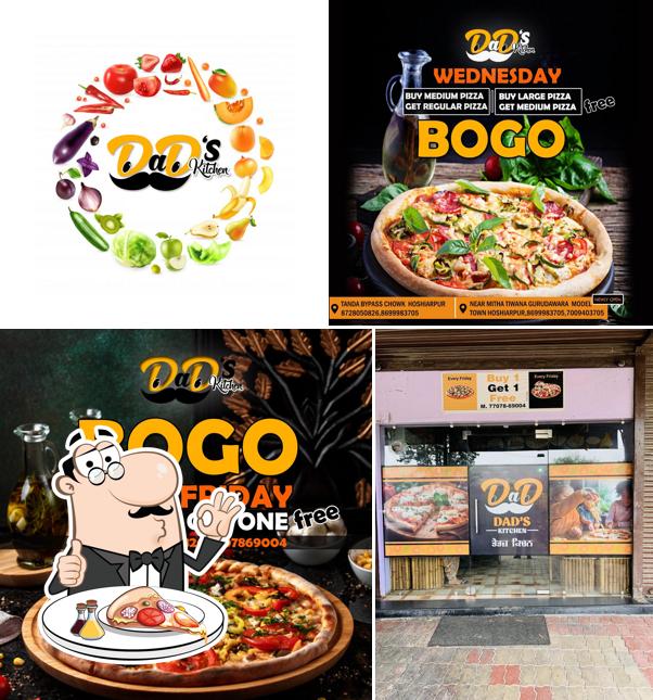 Get pizza at Dad's Kitchen / Fast Food Restaurent