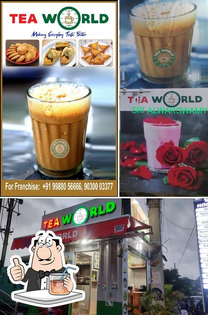 This is the photo displaying drink and exterior at Tea World