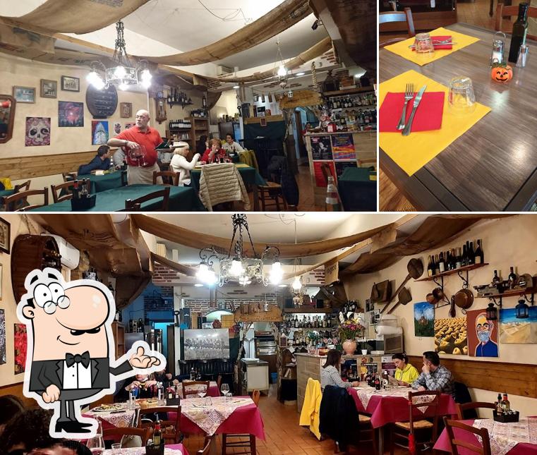 Gli interni di La Rustica Pizzeria Osteria