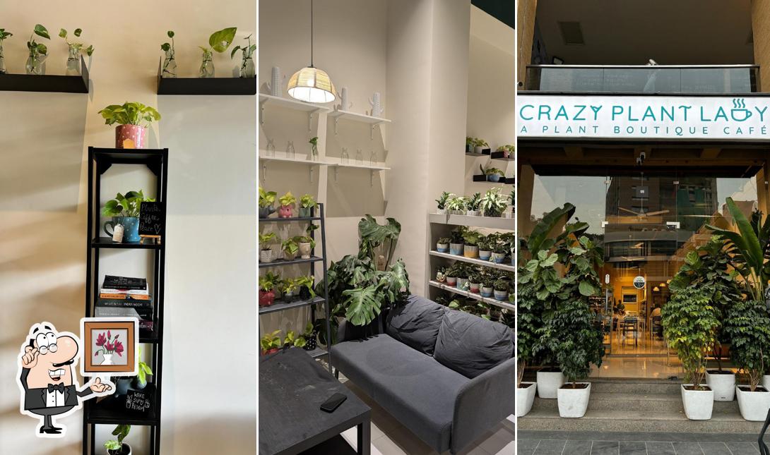 The interior of Crazy Plant Lady Café - Plant Store Bakery Events