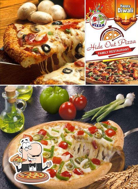 Order pizza at Hide Out pizza