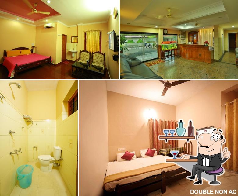 The interior of Hotel Surabhi Suites